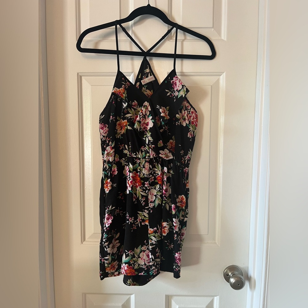 Xhilaration Black Floral Dress